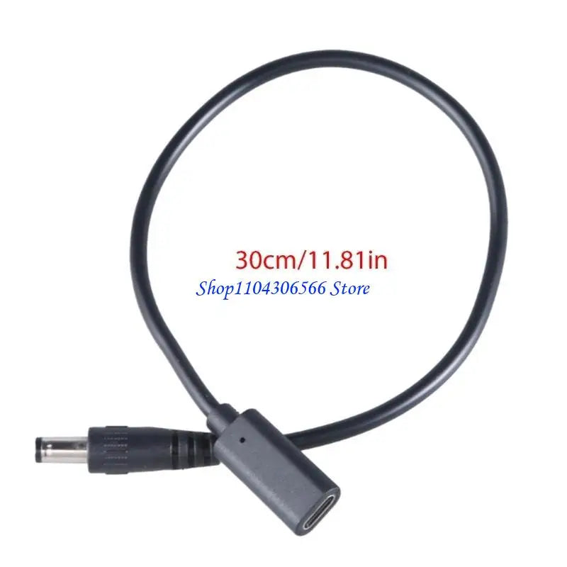 USB-C to DC 5.5x2.5mm Power Adapter Cable – 3A, 9–20V Power Adapter Cable HIP