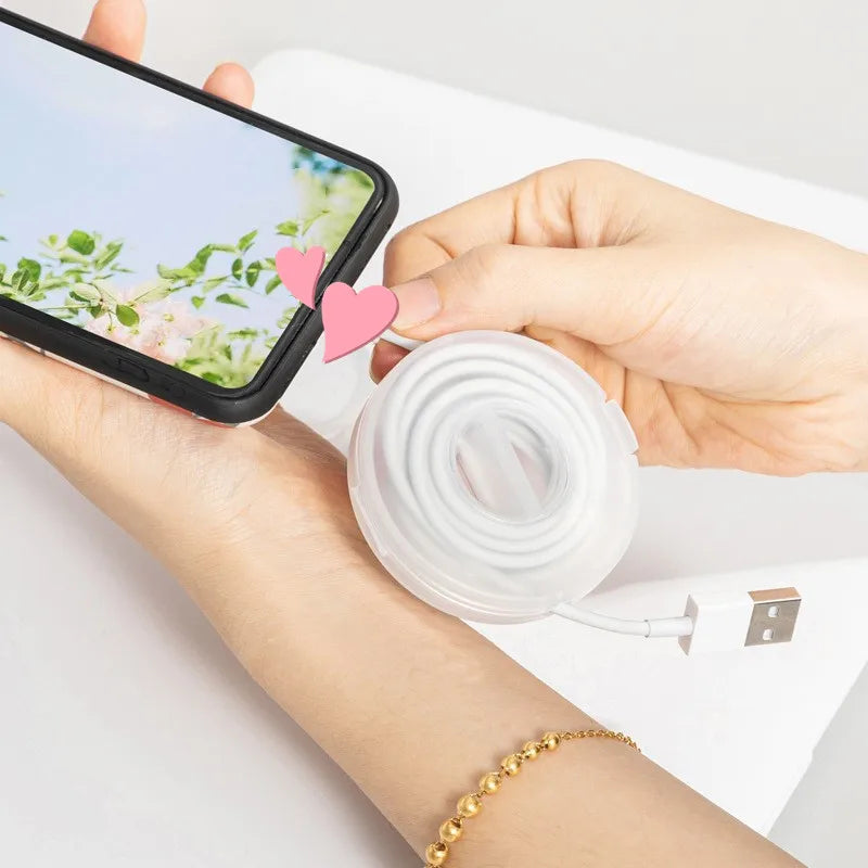 Portable Cable Winder & Cord Organizer – Round USB Reel Cable Cord Organizer HIP
