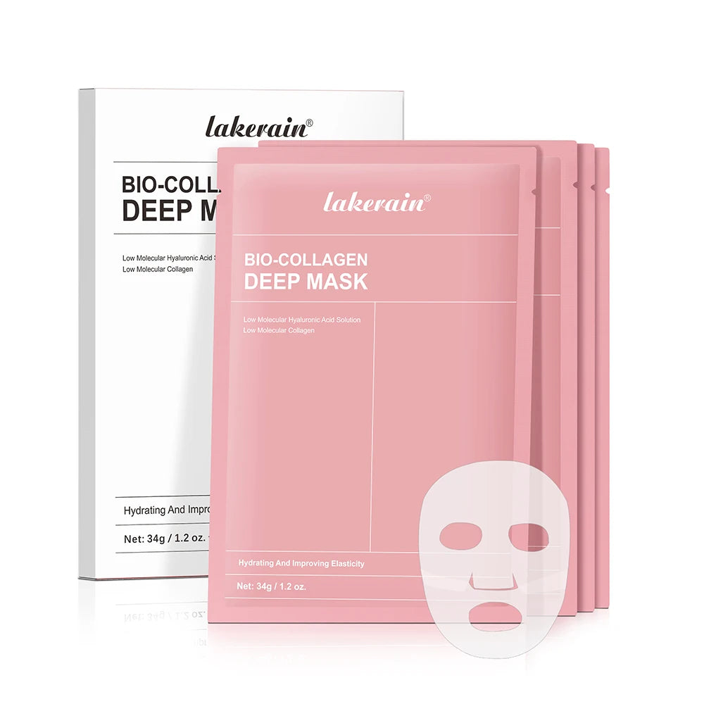 4pcs Bio-Collagen Deep Face Mask Overnight Mask Moisturizing Improvement Pore Brightening Face Firming Skincare HIP