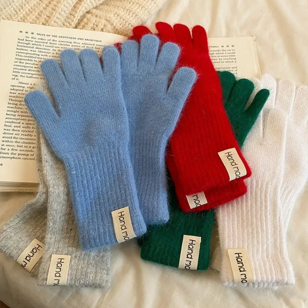 Women's Knit Touch Screen Winter Gloves – Candy Colors Winter Knit Gloves HIP