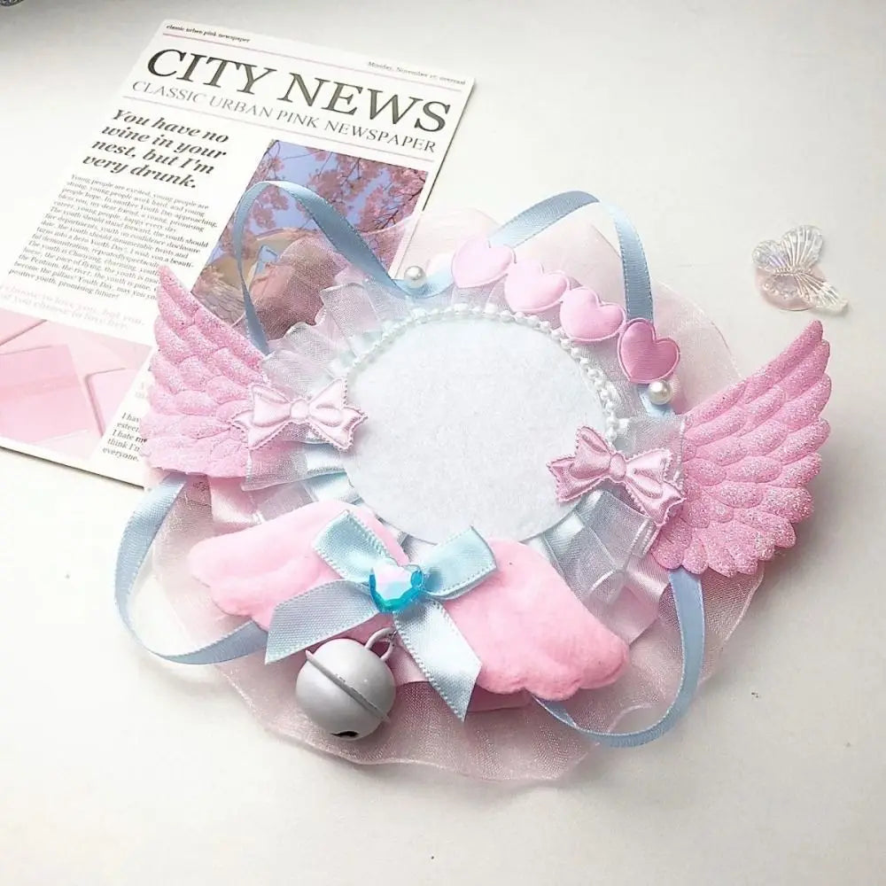 Kawaii 58mm Can Badge Cover – Lace Wings & Bow Holder Badge Display Case HIP