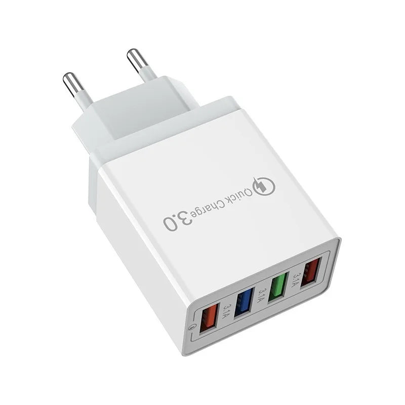 SEamopar QC 3.0 USB Wall Charger – EU/US Plug | Fast Charge USB Wall Charger HIP EU-White