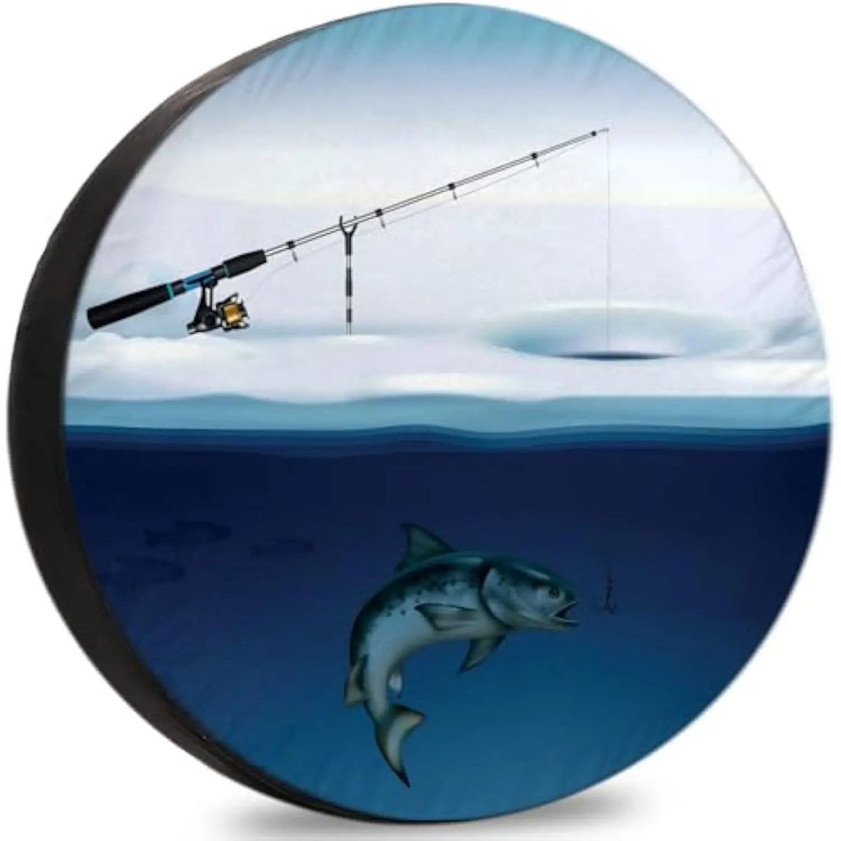 Ice Fishing Spare Tire Cover – Polyester RV, SUV & Camper Spare Tire Cover HIP Acquiesce 16 in