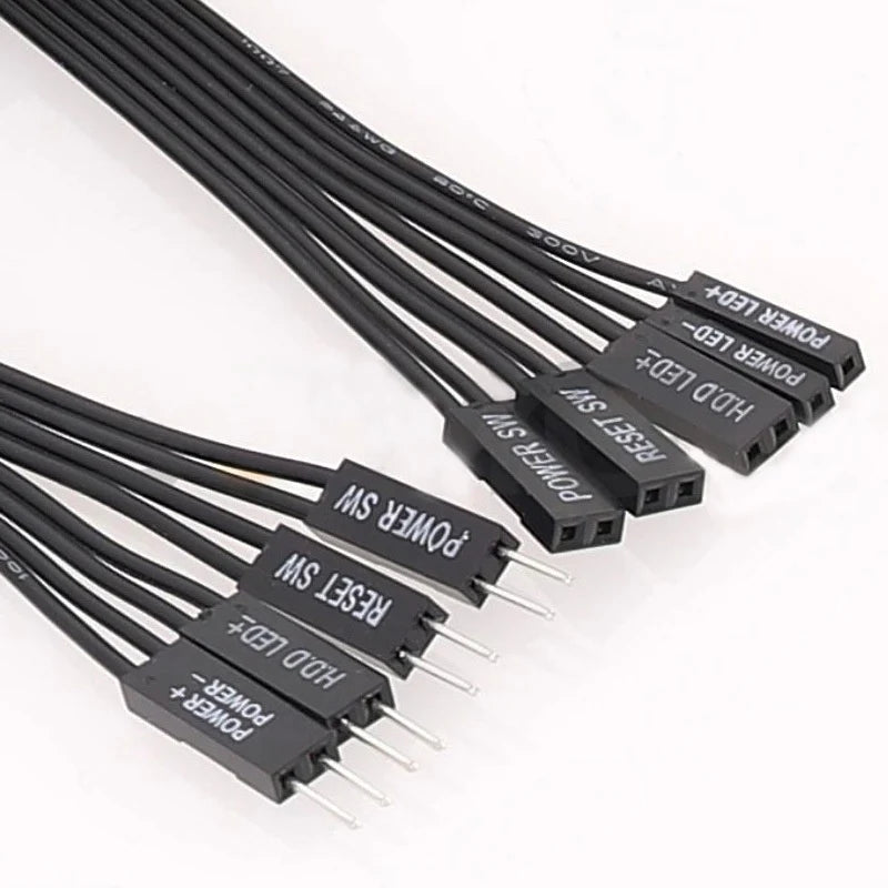 PC Motherboard Switch Cable HDD LED Power Reset PLED 20cm 20AWG Motherboard Switch Cable HIP