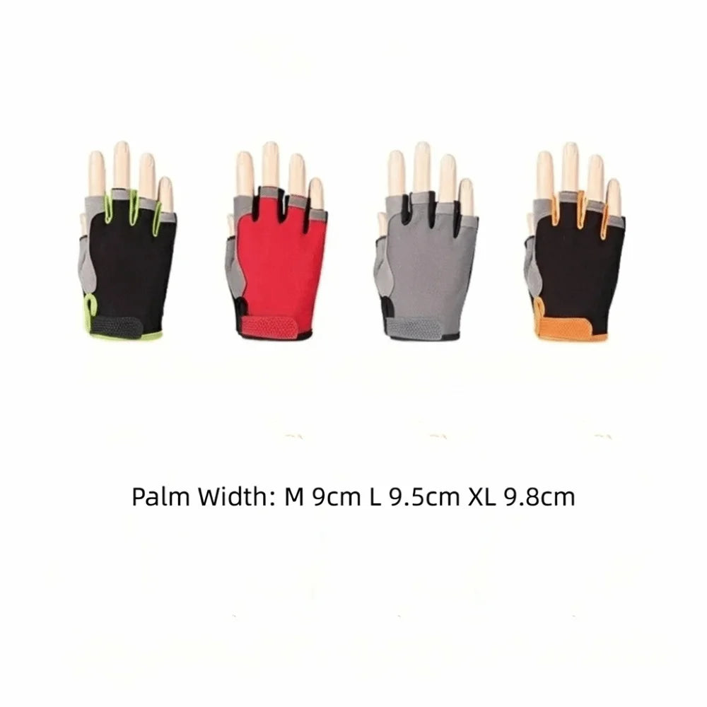 Fingerless Half-Finger Gloves – Gym, Cycling & Training Fingerless Sports Gloves HIP
