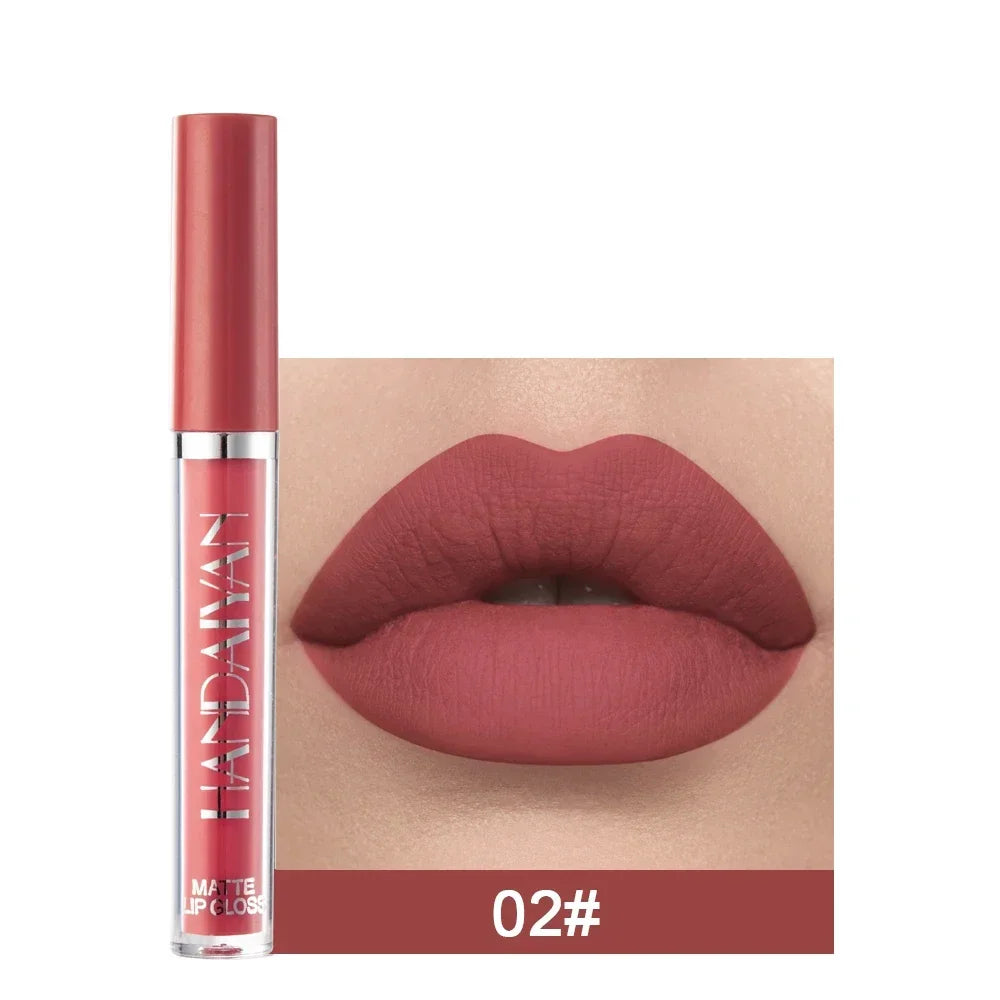 HANDAIYAN Gift 6PC/Set Matte Velvet Lip Gloss Waterproof Long-lasting Liquid Lipstick Cosmetic Beauty Keep 24 Hours Makeup HIP 02