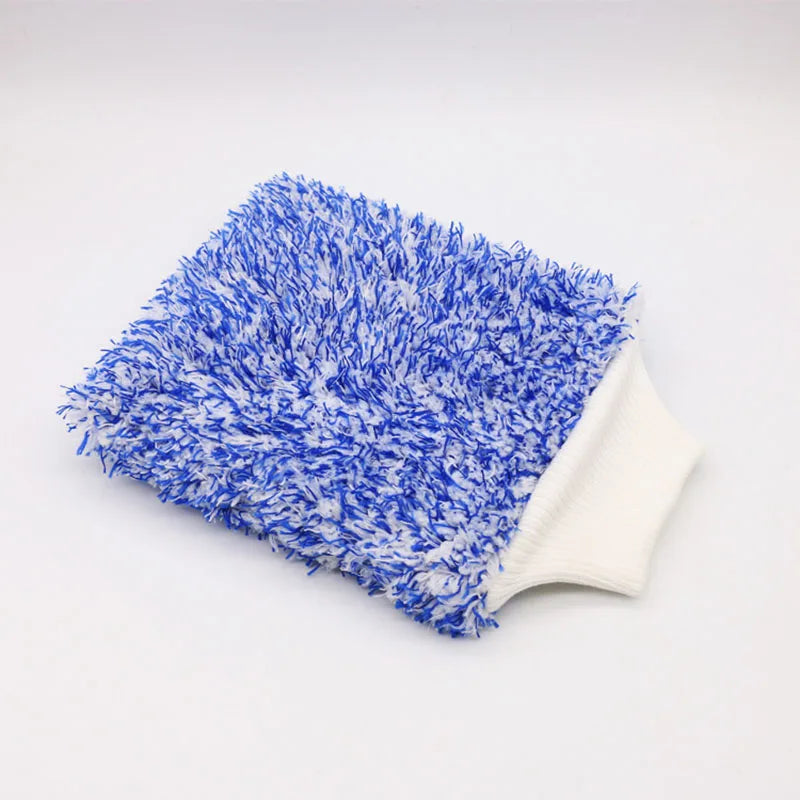 Microfiber Car Wash Mitt – Scratch-Free High-Density Glove Car Wash Mitt HIP Blue