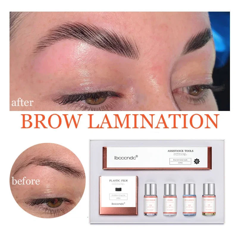 Pro Brow Lift Perming Eyebrow Lifting Brow Lamination Kit with Cling Film Nutrition Keratin Perming Lotion for Home Use HIP