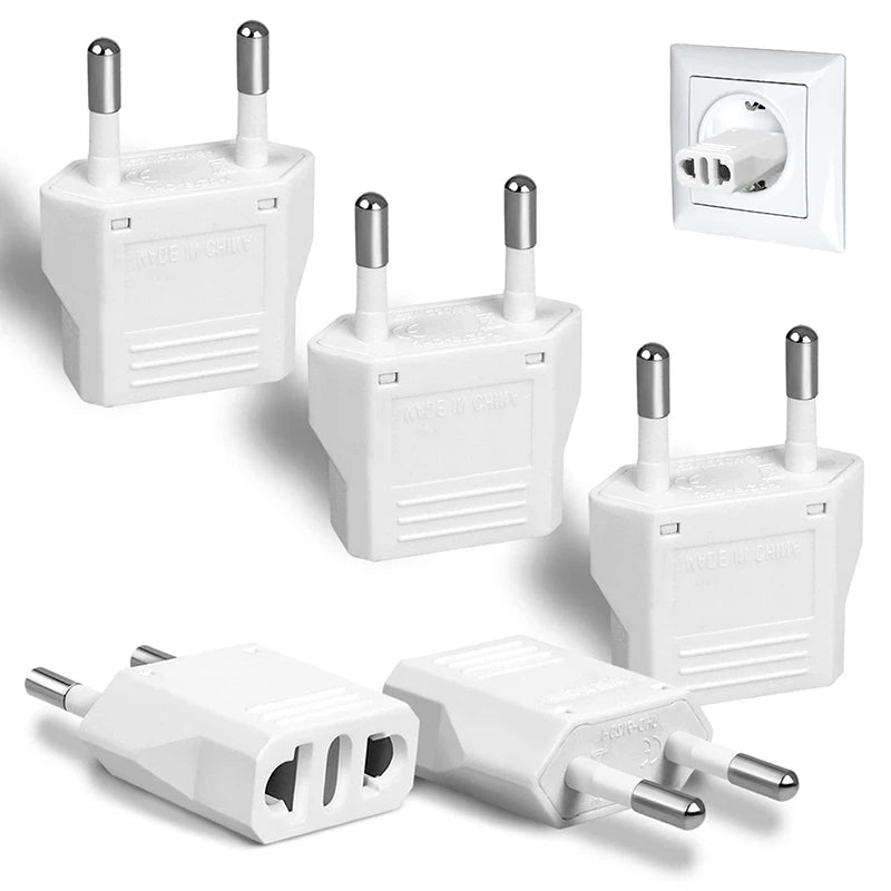 US to EU Plug Adapter – Travel Power Converter, Flame Retardant Travel Plug Adapter HIP