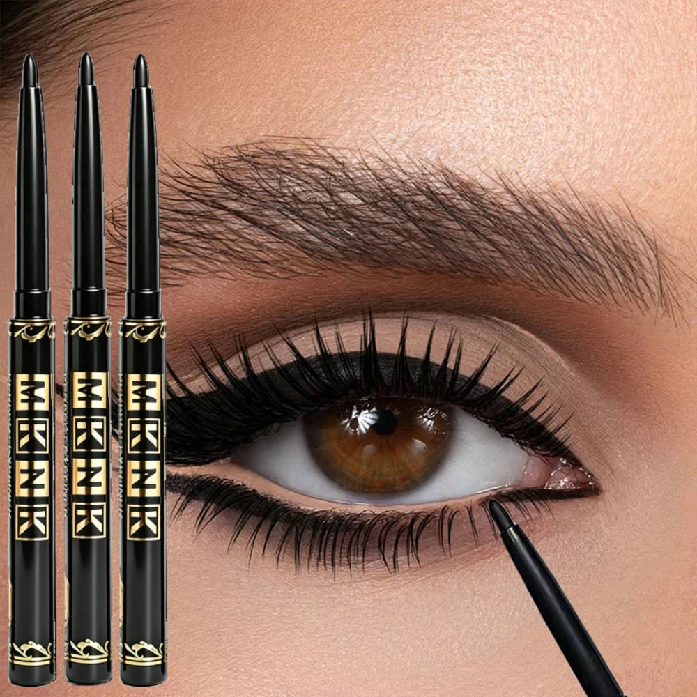 1/2/3pcs Automatic Retractable Eyeliner Gel Pens Smooth Application High-Pigment Matte Waterproof Lasting Under Eye Glue Makeup HIP 3Pc Black MKNK
