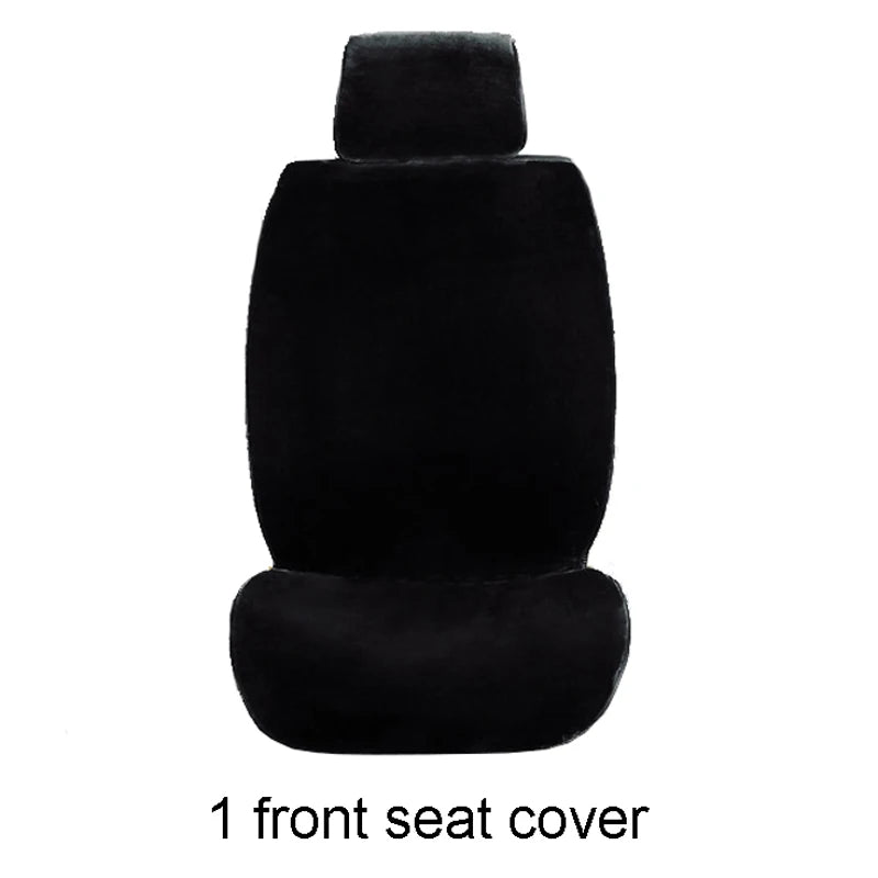 Universal Winter Plush Car Seat Cushion – Anti-Slip Pad Car Seat Cushion HIP 1 Front seat black