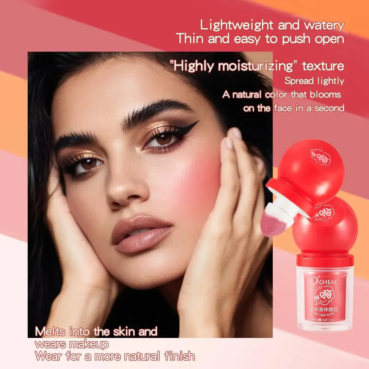 OCHEAL Liquid Blush Stick – Buildable Cream Contour Liquid Blush Stick HIP