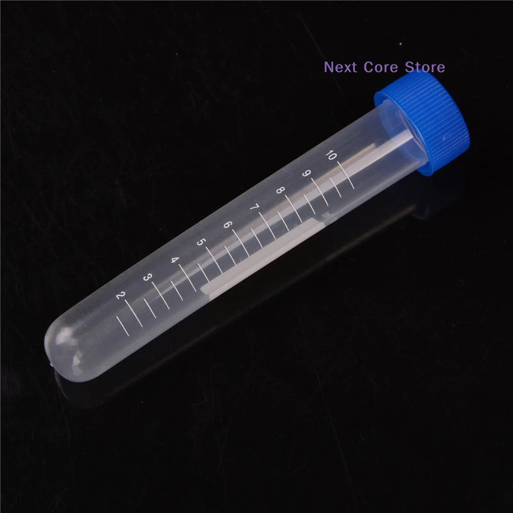10-Pack 10ml Plastic Centrifuge Tubes – Self-Standing Screw Cap Lab Storage Tubes HIP