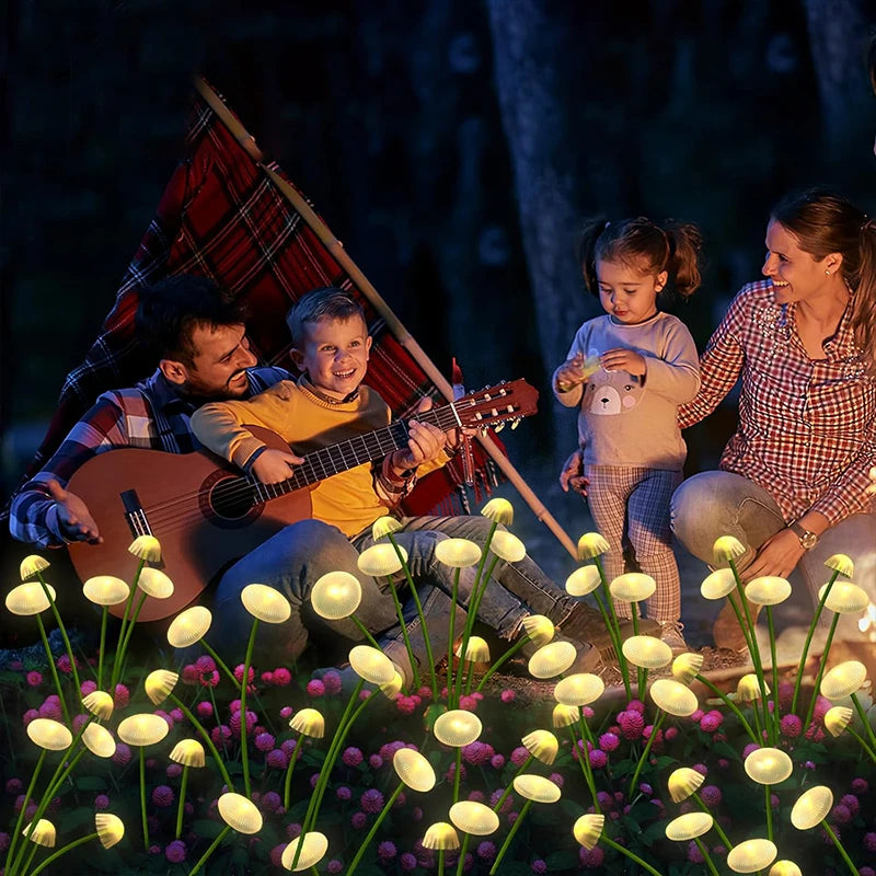Solar Mushroom Garden Lights – IP65 Waterproof LED Pathway Decor Solar Garden Light HIP Warm White 6LED 1Pcs
