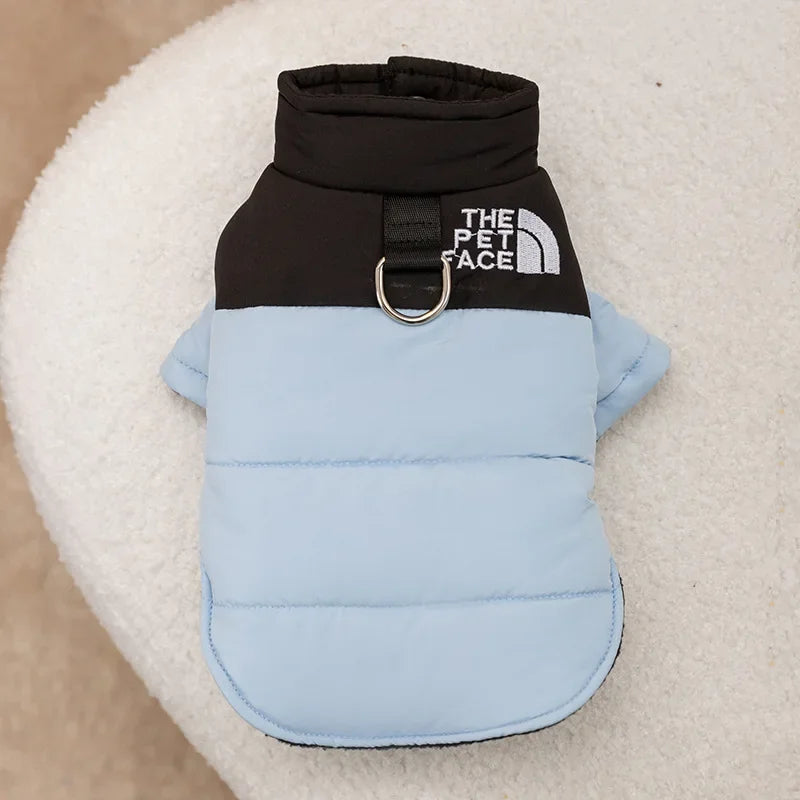 Winter Dog Jacket – Warm Fleece Coat for Small Dogs & Puppies Dog Winter Jacket HIP Blue S