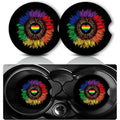 2-Pack Rainbow Sunflower Car Cup Holder Coasters | Non-Slip Car Cup Holder Coaster HIP 1 Other