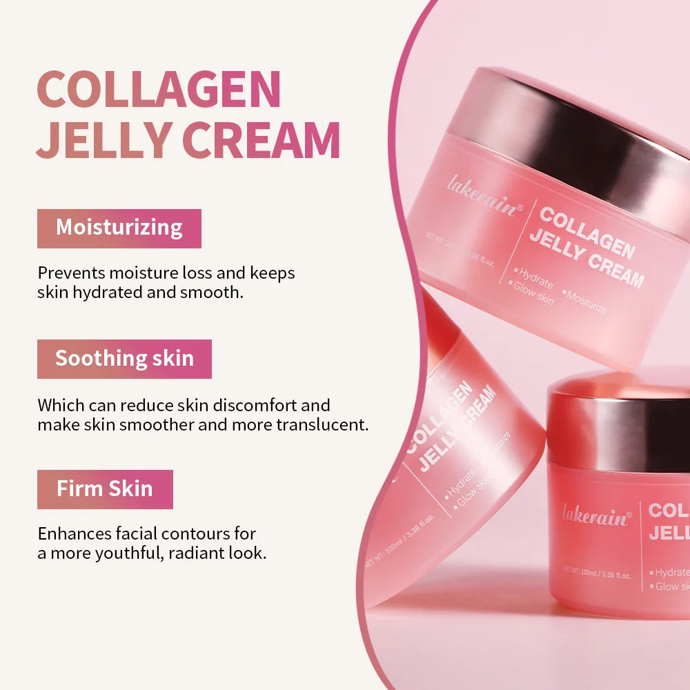 100ml Anti Aging Collagen Face Cream, Niacinamide Moisturizing Hydrating Facial Gel, Skin Tightening Soothing Firming Brightenin HIP