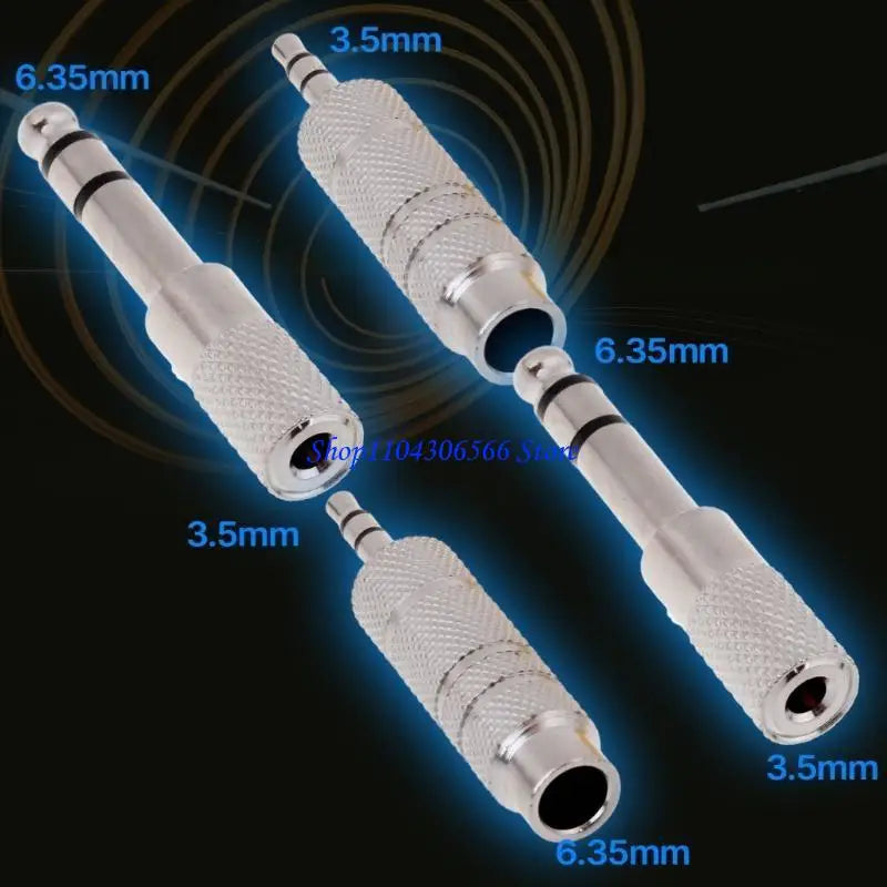 6.35mm to 3.5mm Audio Adapter 4-Pack – ¼" & ⅛" Connectors Audio Adapter Set HIP