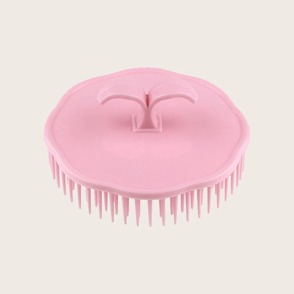Silicone Scalp Massage Shampoo Brush – Hair Root Cleanser Scalp Shampoo Brush HIP Pink