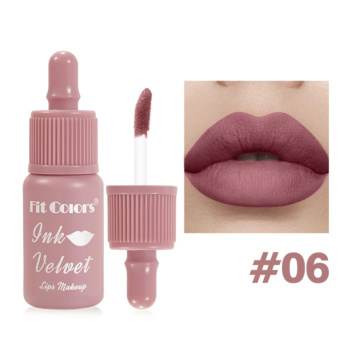Fit Colors Velvet Matte Liquid Lipstick – Long-Lasting Lip Gloss Matte Liquid Lipstick HIP 06