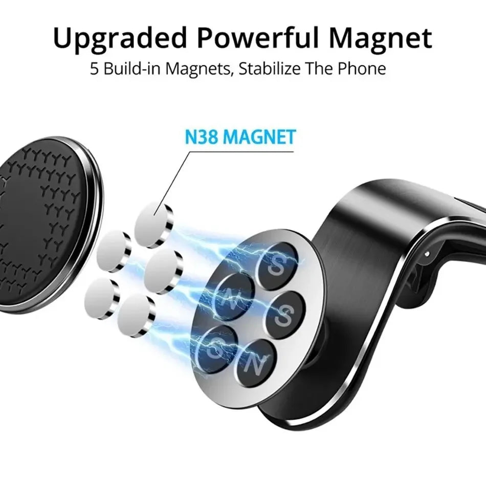 Magnetic Air Vent Car Phone Mount 360° – Universal Fit Magnetic Car Mount HIP