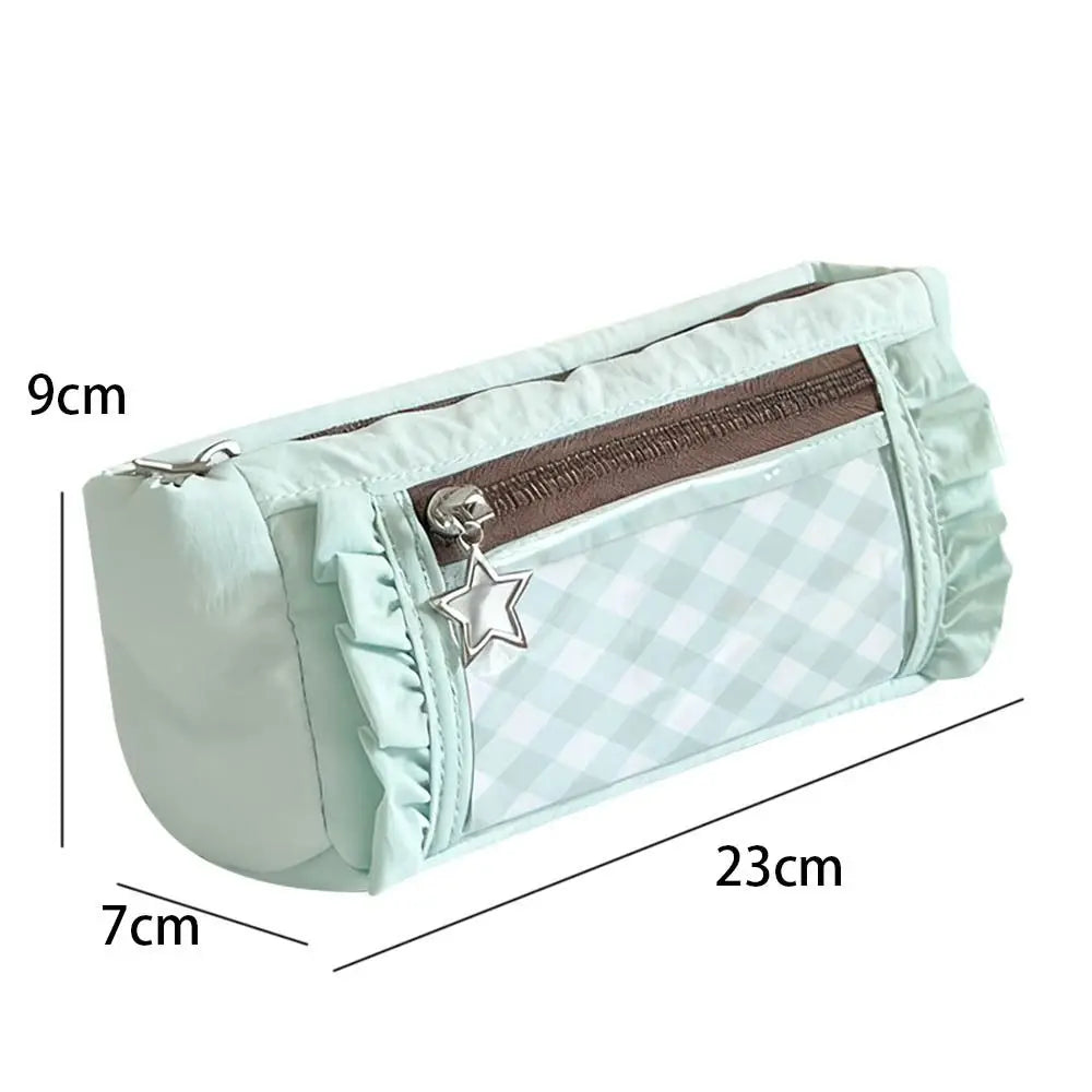 Large Capacity Transparent Pencil Case & Badge Display Pouch Pencil Case Pouch HIP
