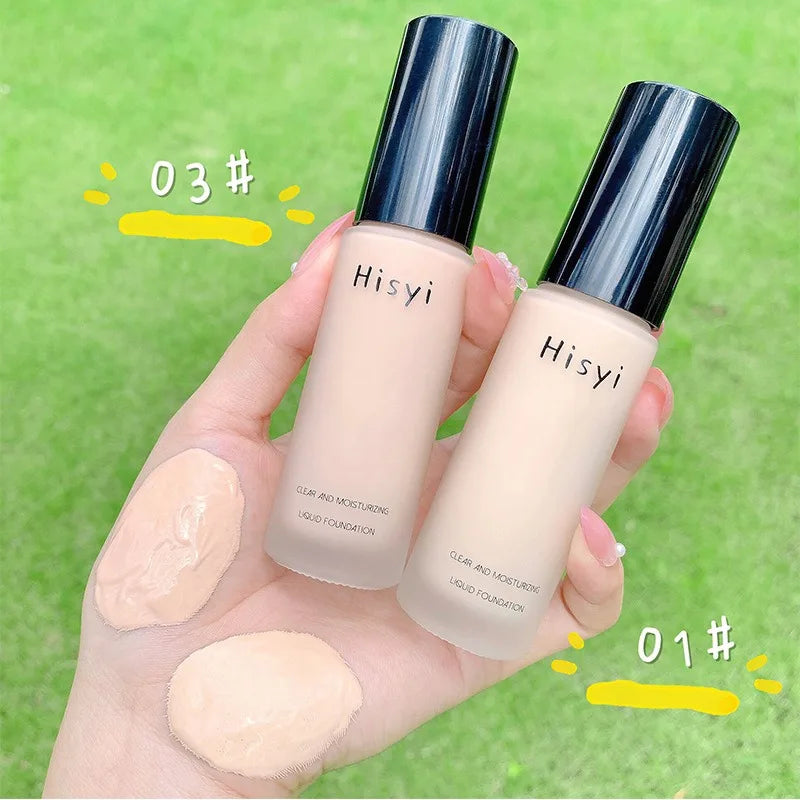 Full Coverage Foundation Liquid Makeup Face Foundation Natural Glow Lightweight Moisturizing Base Long Lasting Smooth Coverage HIP