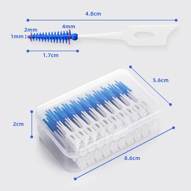 RUZOFO 200/400pc Silicone Interdental Brushes – Oral Care Interdental Brush HIP