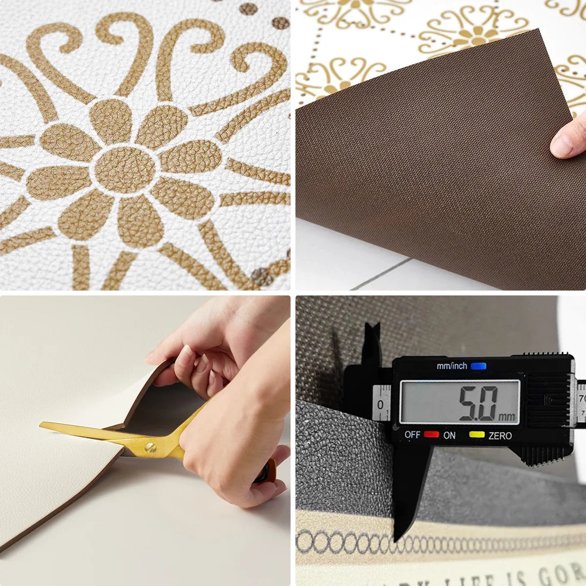 Waterproof Non-Slip PVC Leather Kitchen Floor Mat | Wipeable Kitchen Floor Mat HIP
