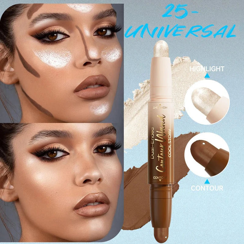 Fair Deep Contour Stick Facial Foundation Concealer Matte Pearlescent Highlighter Nose Shadow V Face Outline Shape Sculpt Wand HIP 25-Universal