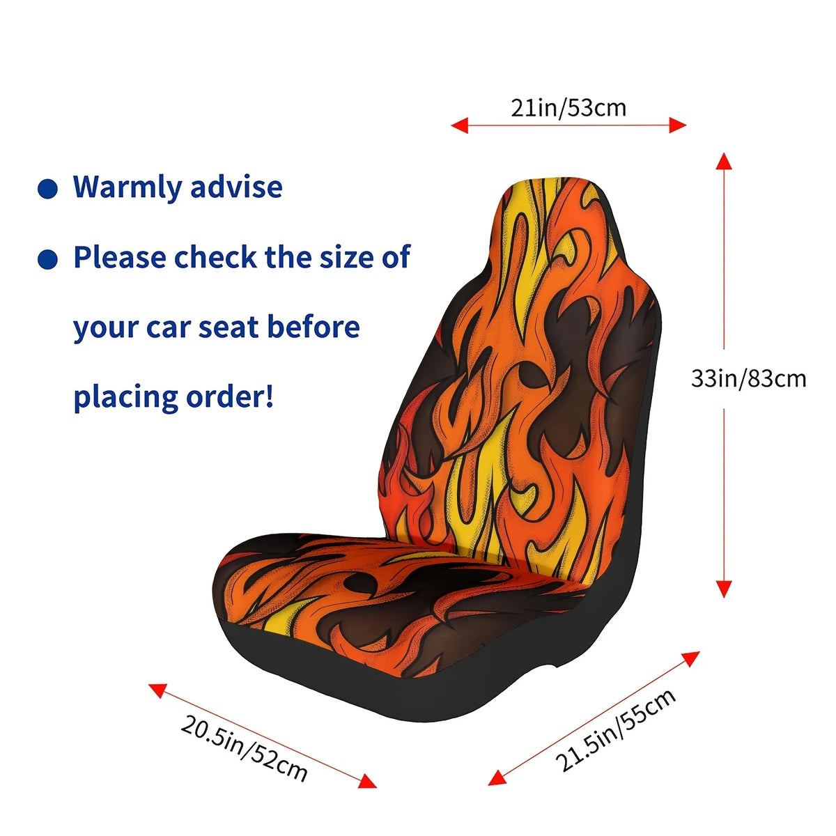 Flaming Dance Car Seat Cover – Wear-Resistant & Easy Clean Car Seat Cover HIP