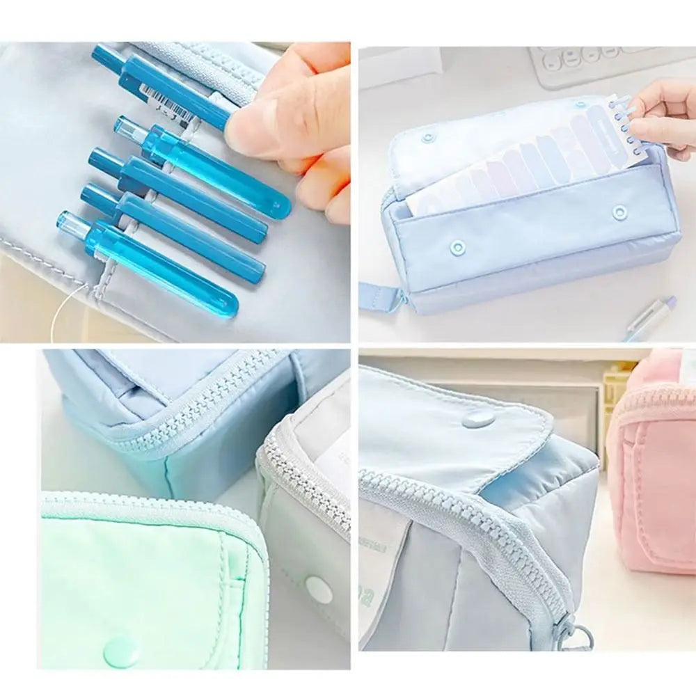 Canvas Prism Pencil Case – Large Capacity Multi-Layer Pen Bag Pencil Case HIP