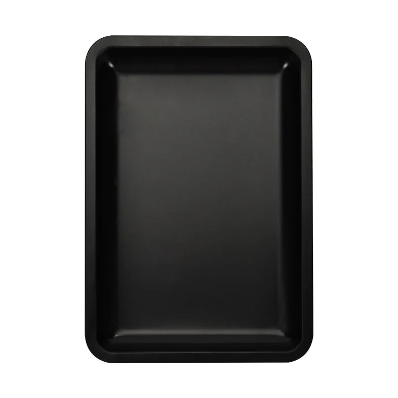 Square Stainless Steel Cosmetic Tray Eyelash Tools Tray Nail Art Equipment Plate False Nails Dish Tool Makeup Table Storage HIP Black