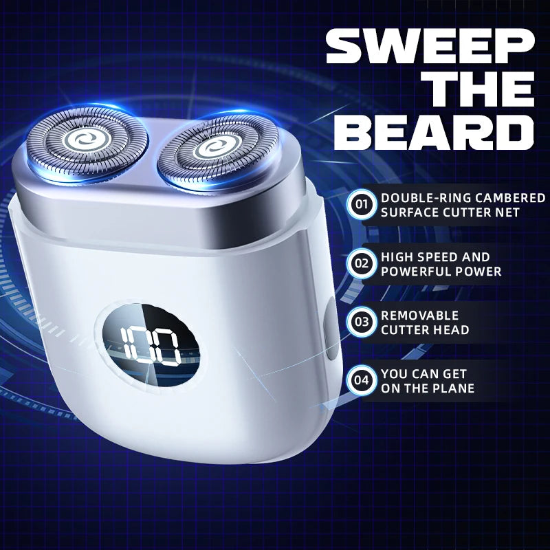 Men's Mini Twin-Blade Electric Shaver – USB Rechargeable Electric Shaver HIP