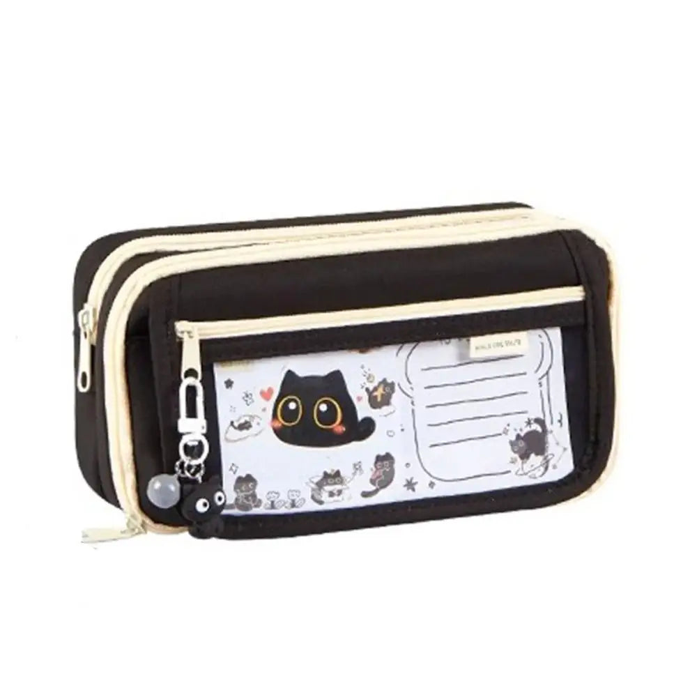 6-Layer Large Capacity Pencil Case – PVC & Canvas Organizer Pencil Case Organizer HIP
