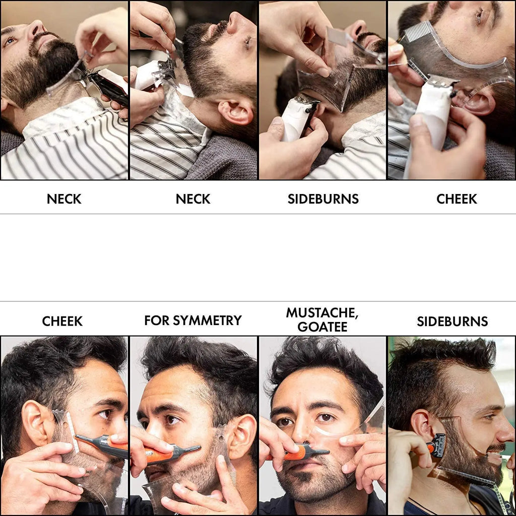 Men's Beard Shaping Tool – Stencil Comb All-in-One Beard Shaping Tool HIP