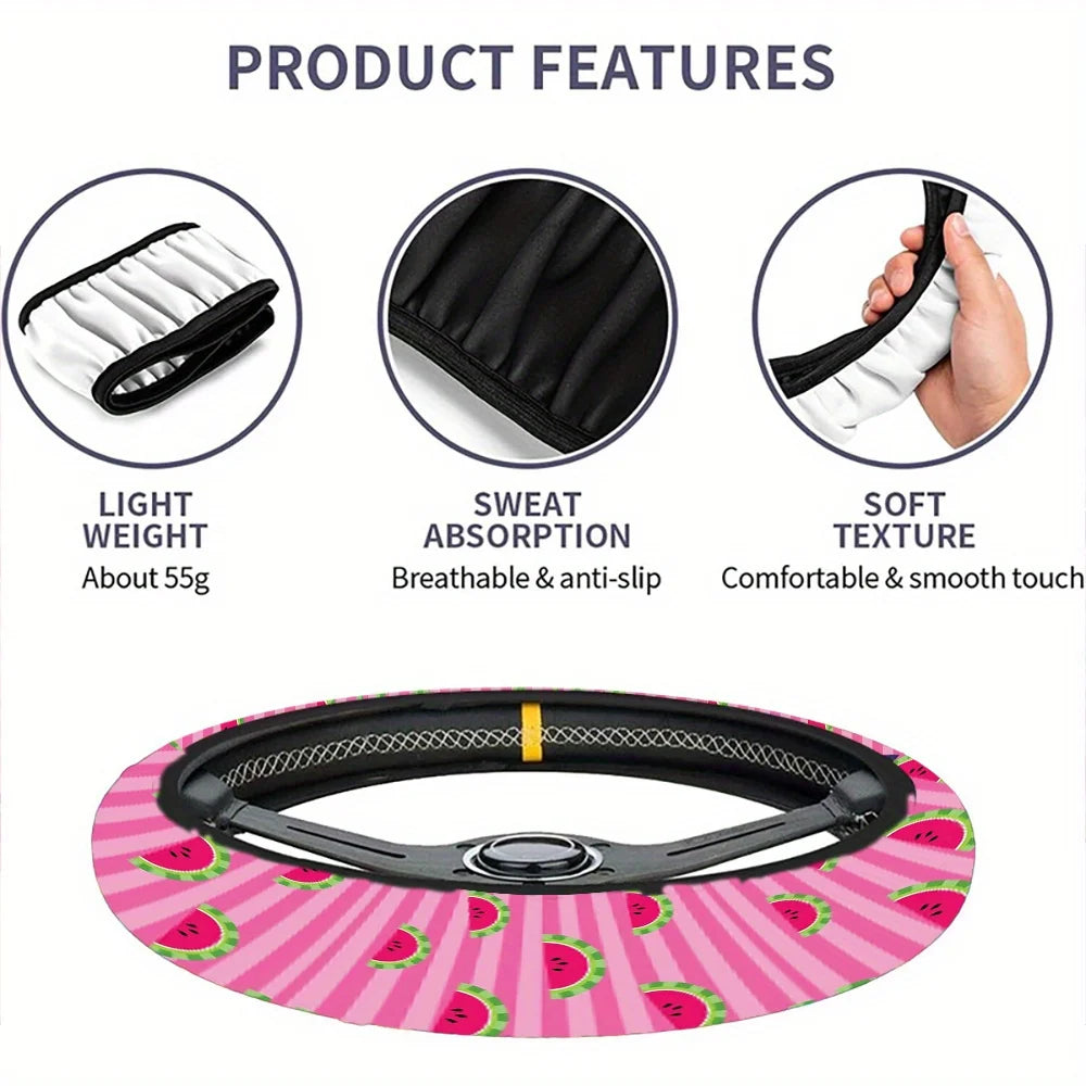 Watermelon Steering Wheel Cover – Anti-Slip, Easy Fit | HIP Steering Wheel Cover HIP