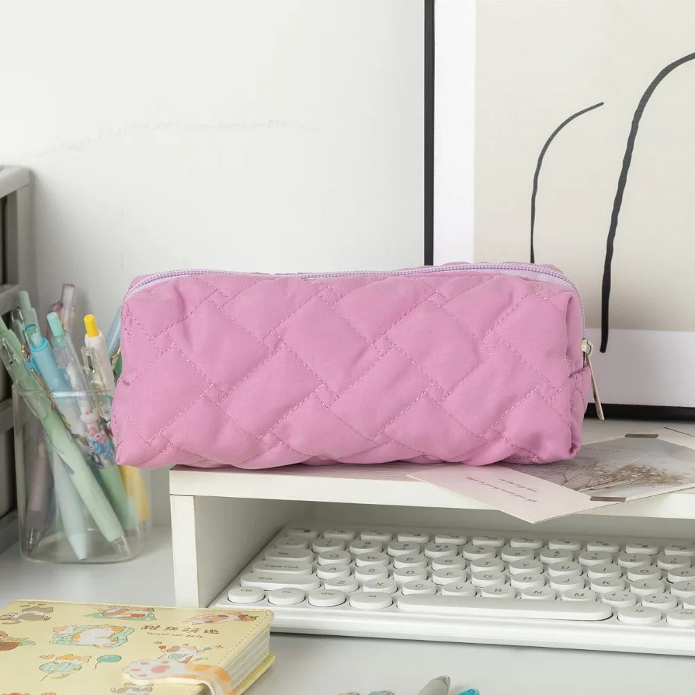 Large Capacity Pencil Case & Multi-Function Cosmetic Bag Pencil & Cosmetic Bag HIP Light Purple
