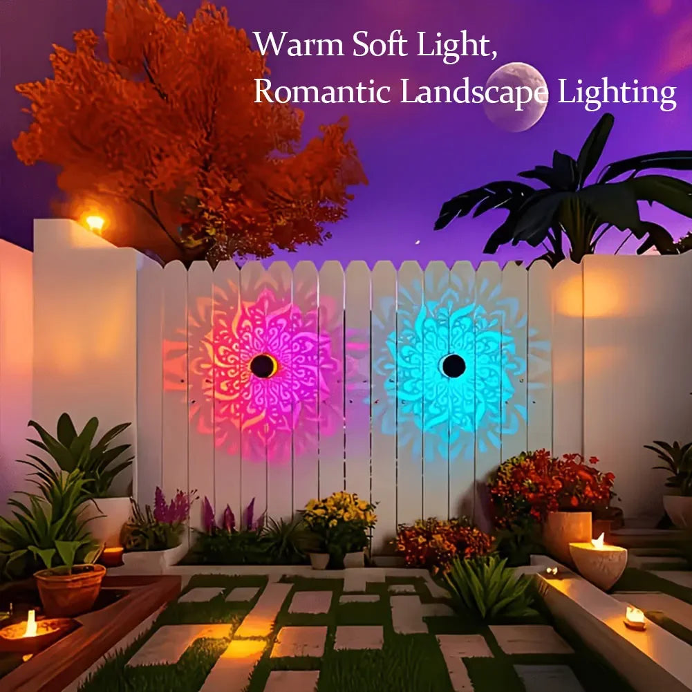 Solar Outdoor Waterproof LED Wall Light Garden Lawn Fence Light Backyard Decoration Outdoor Decoration Front Door HIP