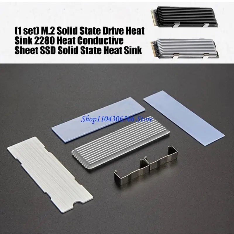 M.2 2280 SSD Aluminum Heatsink – Passive Cooling Fin SSD Heatsink HIP