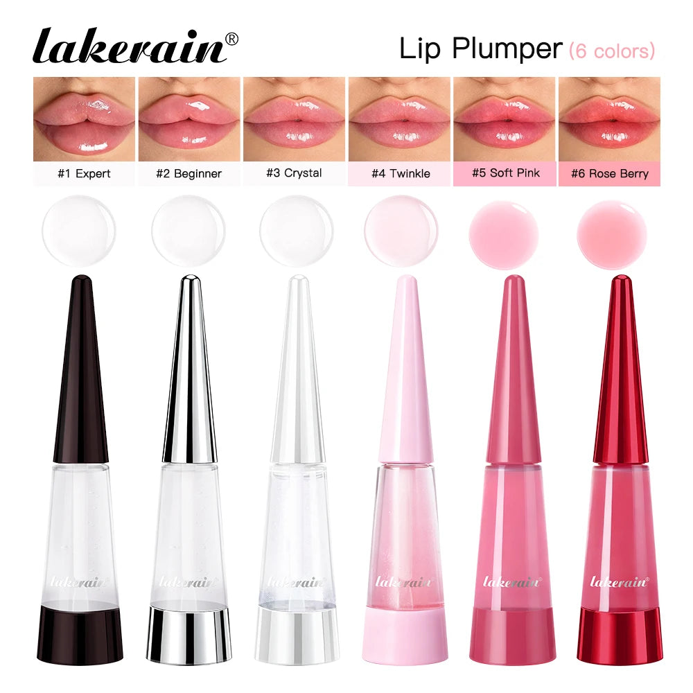 Lakerain Instant Lip Plumper Gloss Oil Lip Long-Lasting Moisturizer Volume Boosting Lip Oil Volumizing & Hydrating Non-Dry Plump HIP