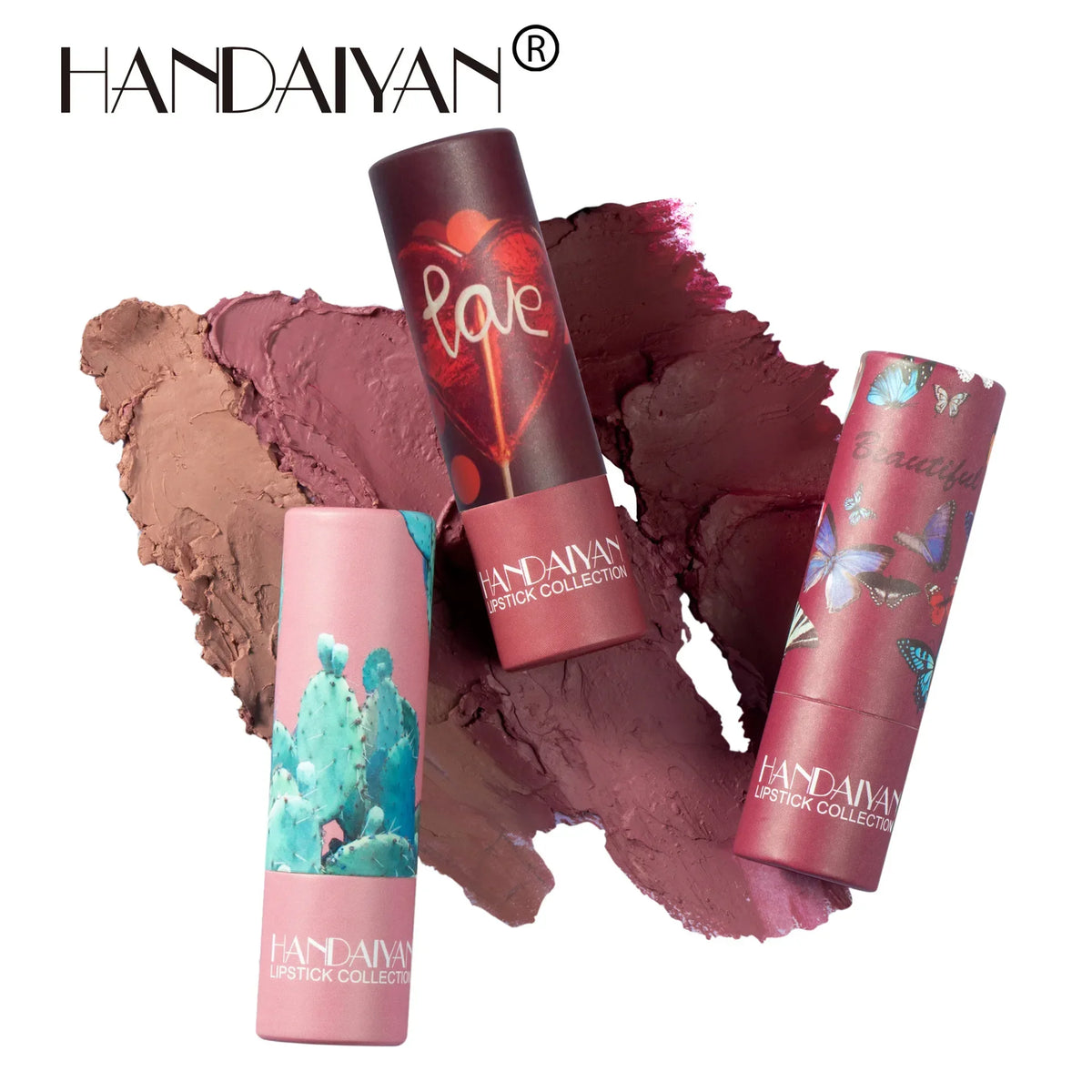 Handaiyan 8-Color Paper Tube Matte Lipstick – Waterproof Matte Lipstick HIP
