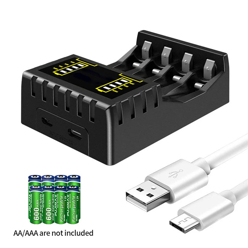4-Slot USB Intelligent AA AAA Ni-MH Ni-Cd Battery Charger Battery Charger HIP