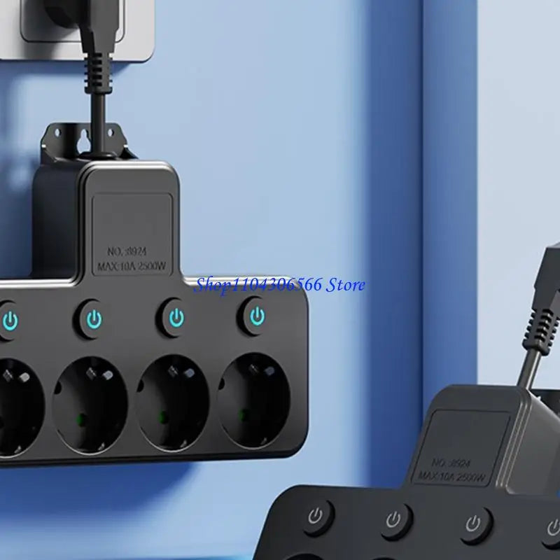 Wall Mount Adapter – 5 Outlets, 2 USB-A & 2 USB-C Charging Ports Wall Power Adapter HIP