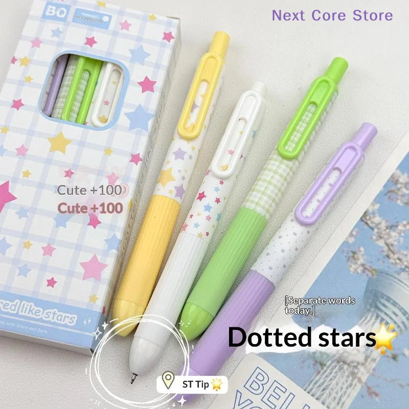 4-Pack Aesthetic Gel Pens 0.5mm Fine Point Quick-Dry Ink Gel Pen Set HIP