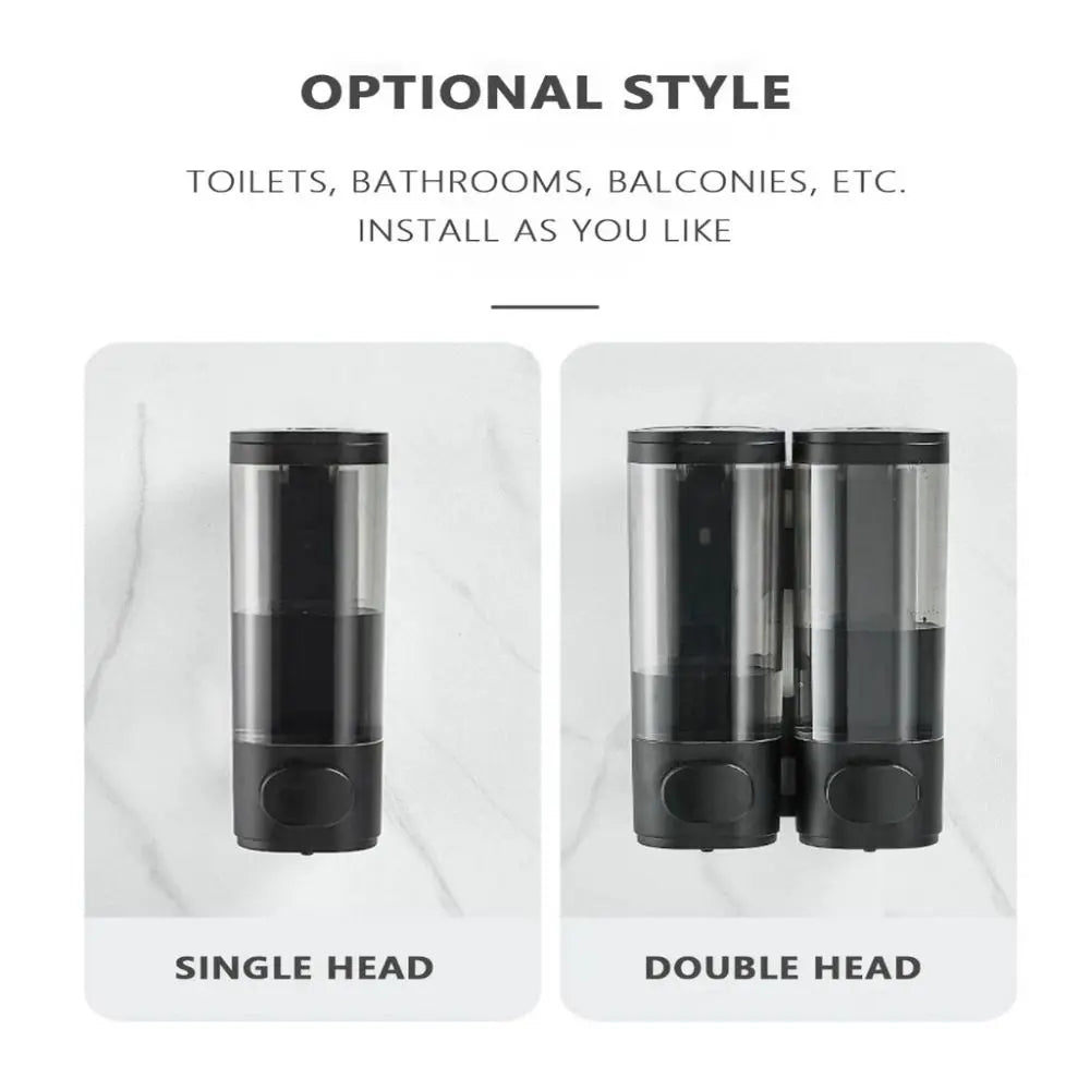 Wall-Mounted Manual Soap Dispenser – ABS Plastic White & Black Soap Dispenser HIP
