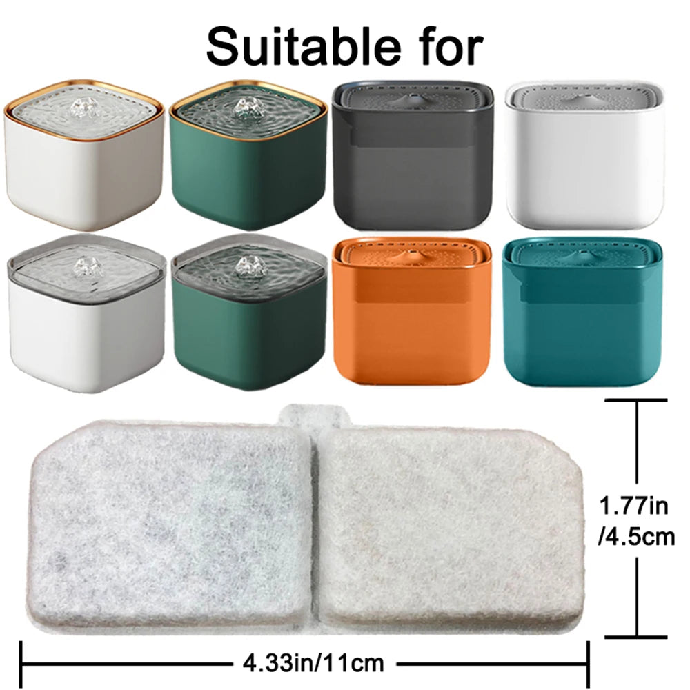Replacement Activated Carbon Resin Filter Element for Cat Water Fountain Purify Pet Water Fountain Accessories Replaced Filters HIP