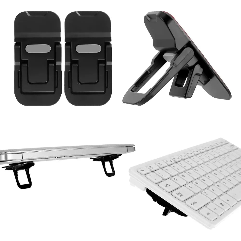 Foldable Aluminium Alloy Laptop Stand – Non-Slip, 2-Level Laptop Stand HIP Black