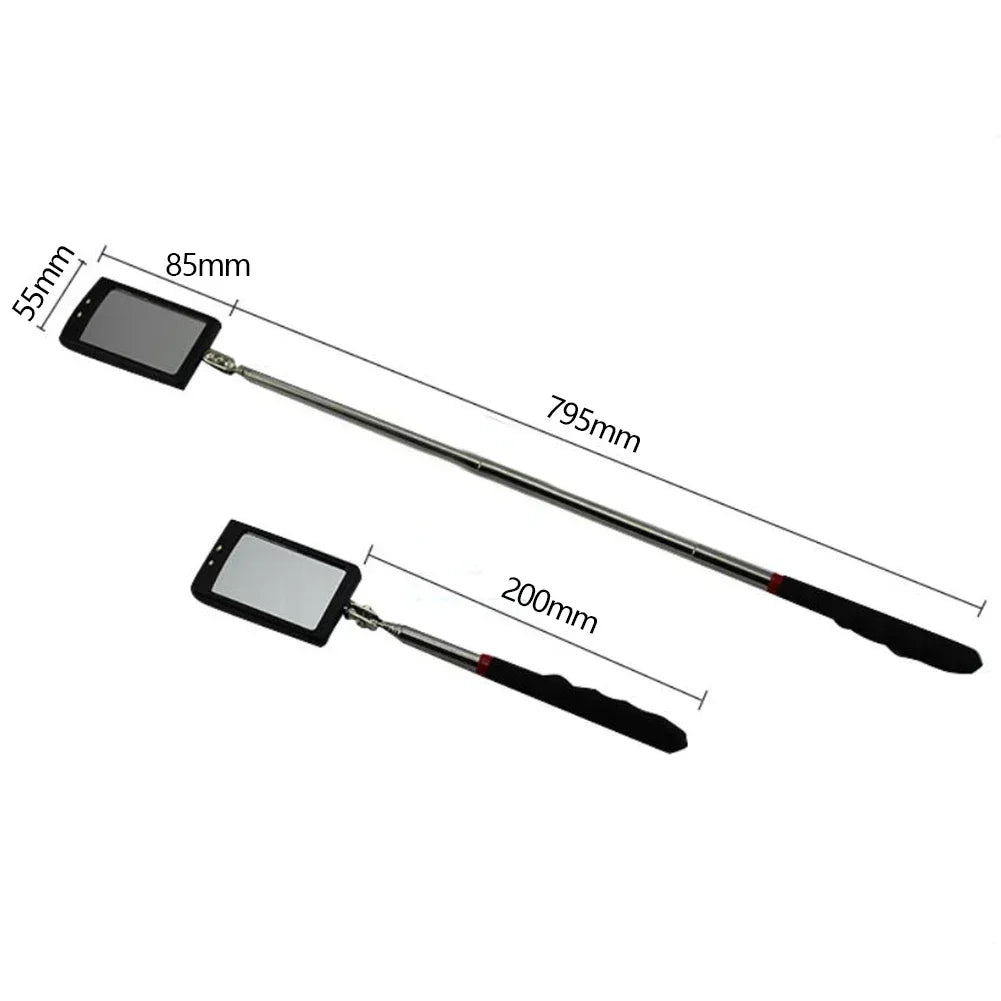Automobile Chassis Endoscope 360°Telescoping Mirrors Angle LED Light Magnification Inspection Mirror Car Repair Detection Tools HIP