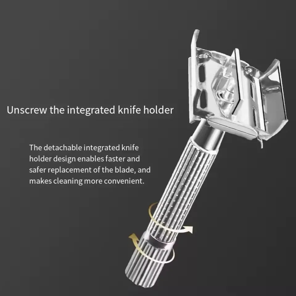 Men's Double-Edged Safety Razor – Stainless Steel Barber Shaver Safety Razor HIP